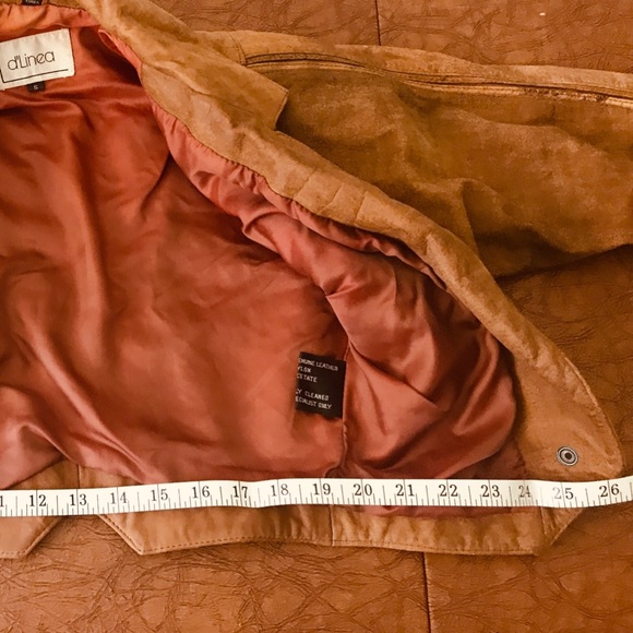 Vintage jacket. Camel/brown Distressed leather $30 - Picture 3 of 5
